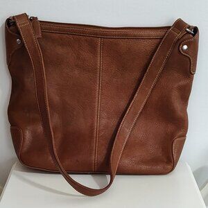 Tignanello brown genuine leather shoulder bag, VG used condition